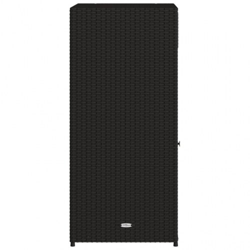 Opbevaringsskab til haven 55x55x111 cm polyrattan sort