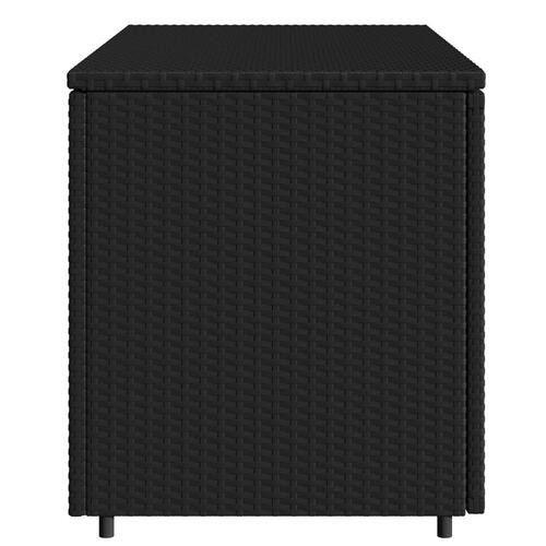 Opbevaringsskab til haven 110x55x60,5 cm polyrattan sort