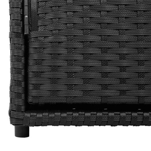 Opbevaringsskab til haven 110x55x60,5 cm polyrattan sort