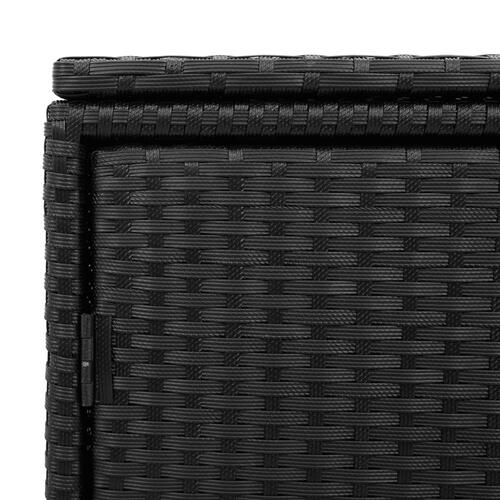 Opbevaringsskab til haven 110x55x60,5 cm polyrattan sort