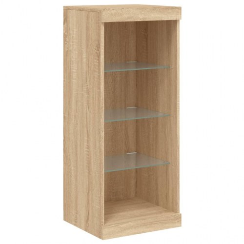 Skænk med LED-lys - 41×37×100 cm, sonoma-eg