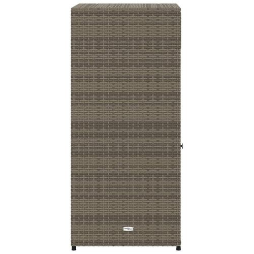 Opbevaringsskab til haven 55x55x111 cm polyrattan grå