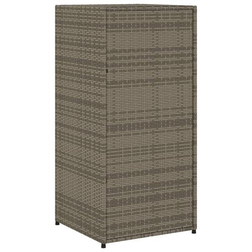 Opbevaringsskab til haven 55x55x111 cm polyrattan grå