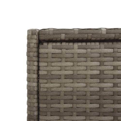 Opbevaringsskab til haven 55x55x111 cm polyrattan grå