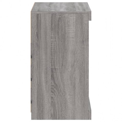 Skænk med LED-lys - 60,5 × 37 × 67 cm, grå sonoma-eg
