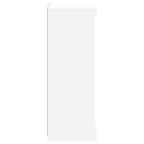 Skænk med LED-lys 41×37×100 cm - hvid glasdisplay