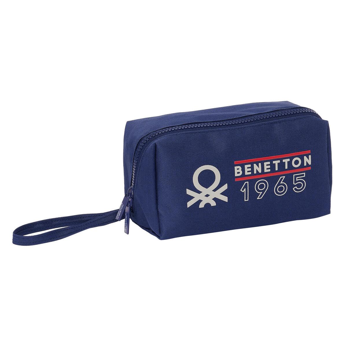 Penalhus Benetton Varsity Grå Marineblå 22 X 10 X 10 Cm