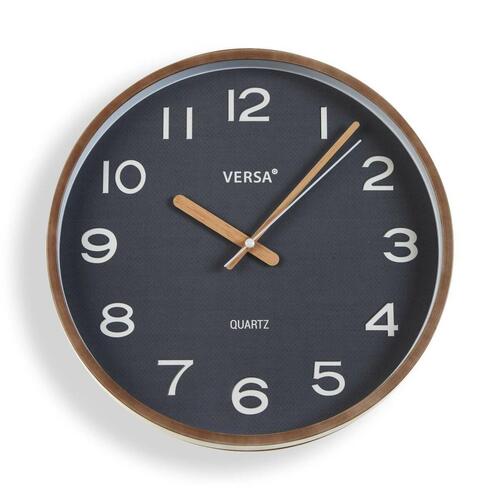 Vægur Versa Grå Plastik Kvarts 4,3 x 30 x 30 cm