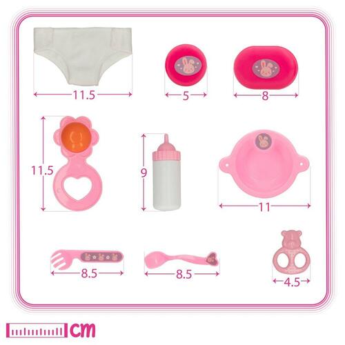 Baby Dukke Colorbaby Blød 32 cm 10 Dele 21 x 32 x 9 cm 4 enheder