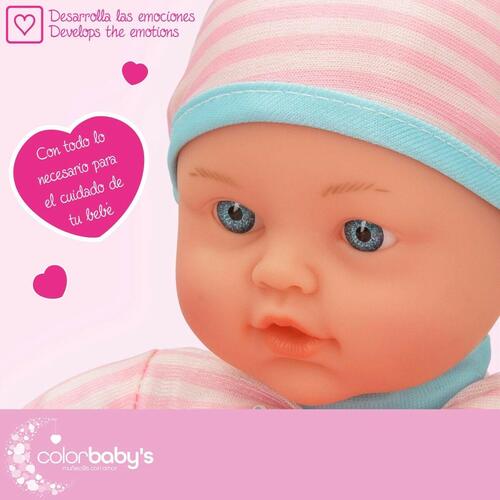 Baby Dukke Colorbaby Blød 32 cm 10 Dele 21 x 32 x 9 cm 4 enheder