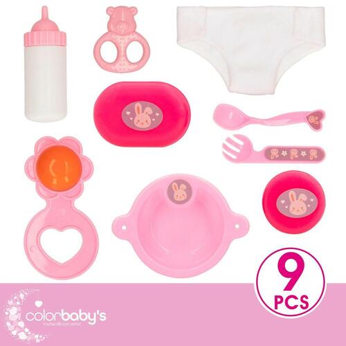 Baby Dukke Colorbaby Blød 32 cm 10 Dele 21 x 32 x 9 cm 4 enheder