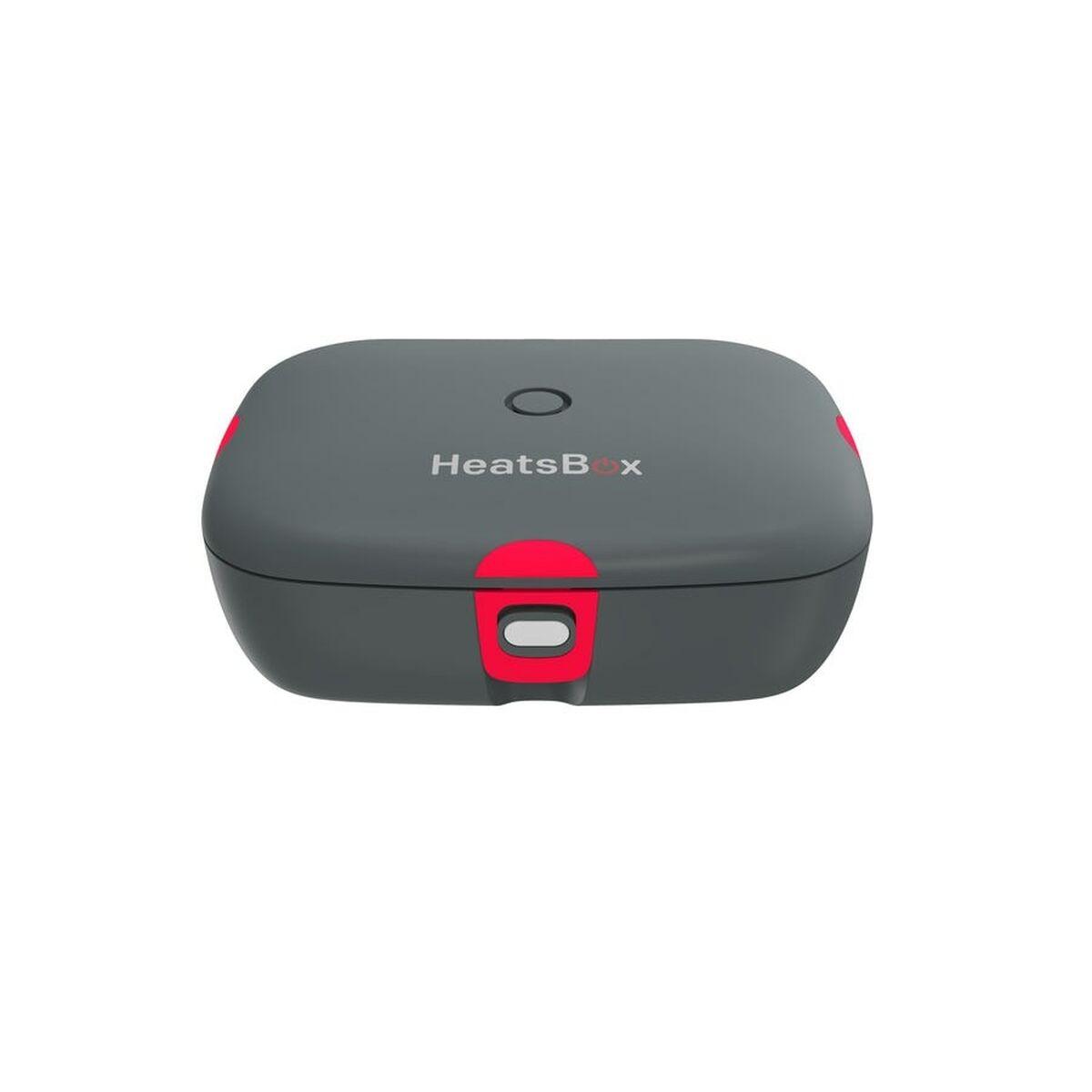 Madkasse HeatsBox HB-03-102B Sort Grå Rektangulær 0,25 L
