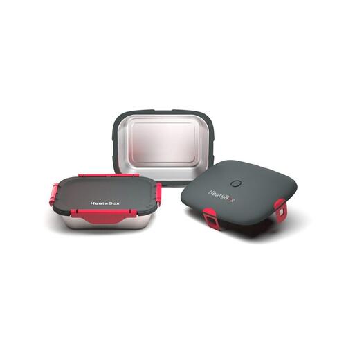 Madkasse HeatsBox HB-03-102B Sort Grå Rektangulær 0,25 L