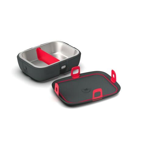 Madkasse HeatsBox HB-03-102B Sort Grå Rektangulær 0,25 L