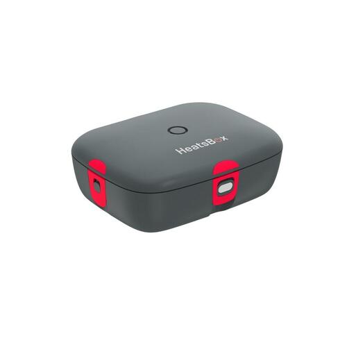 Madkasse HeatsBox HB-03-102B Sort Grå Rektangulær 0,25 L