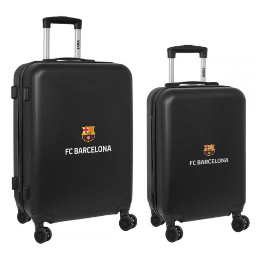 Kuffertsæt F.C. Barcelona - sort trolley 24" + 20'' (2 dele)