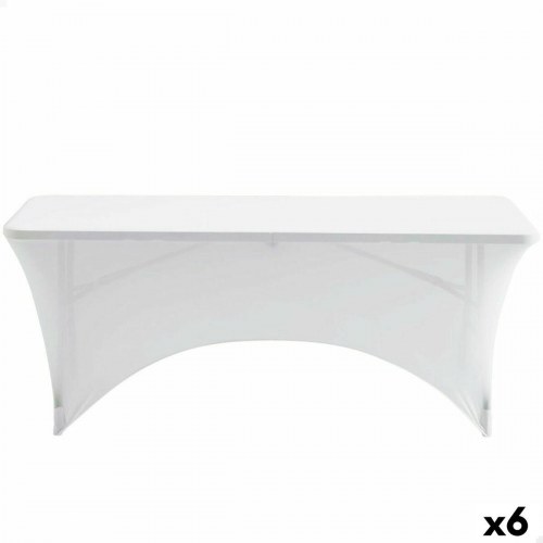 Aktive bordovertræk - hvid, 183 × 76 × 76 cm (6 stk)