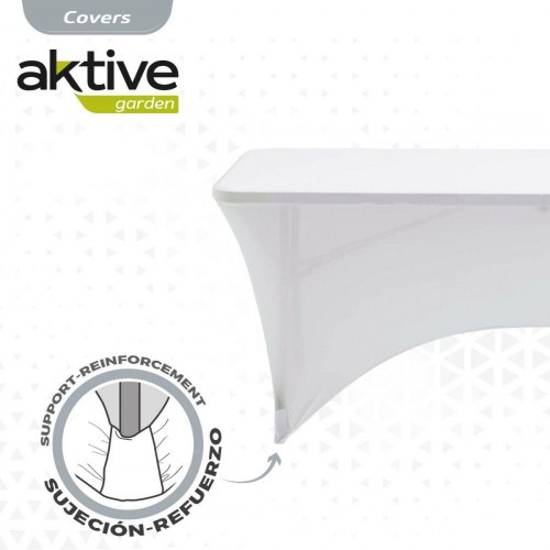 Aktive bordovertræk - hvid, 183 × 76 × 76 cm (6 stk)