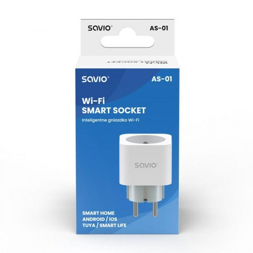 Savio Smart-stik AS-01 Wi‑Fi, hvid