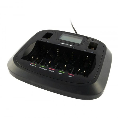 EverActive NC-900U batterioplader med display (AA/AAA/C/D/9V)