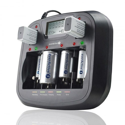 EverActive NC-900U batterioplader med display (AA/AAA/C/D/9V)