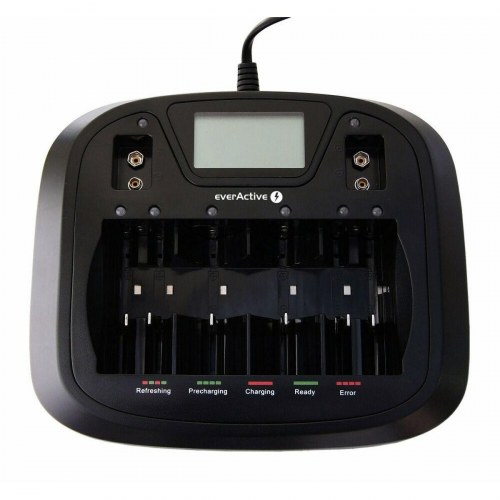 EverActive NC-900U batterioplader med display (AA/AAA/C/D/9V)