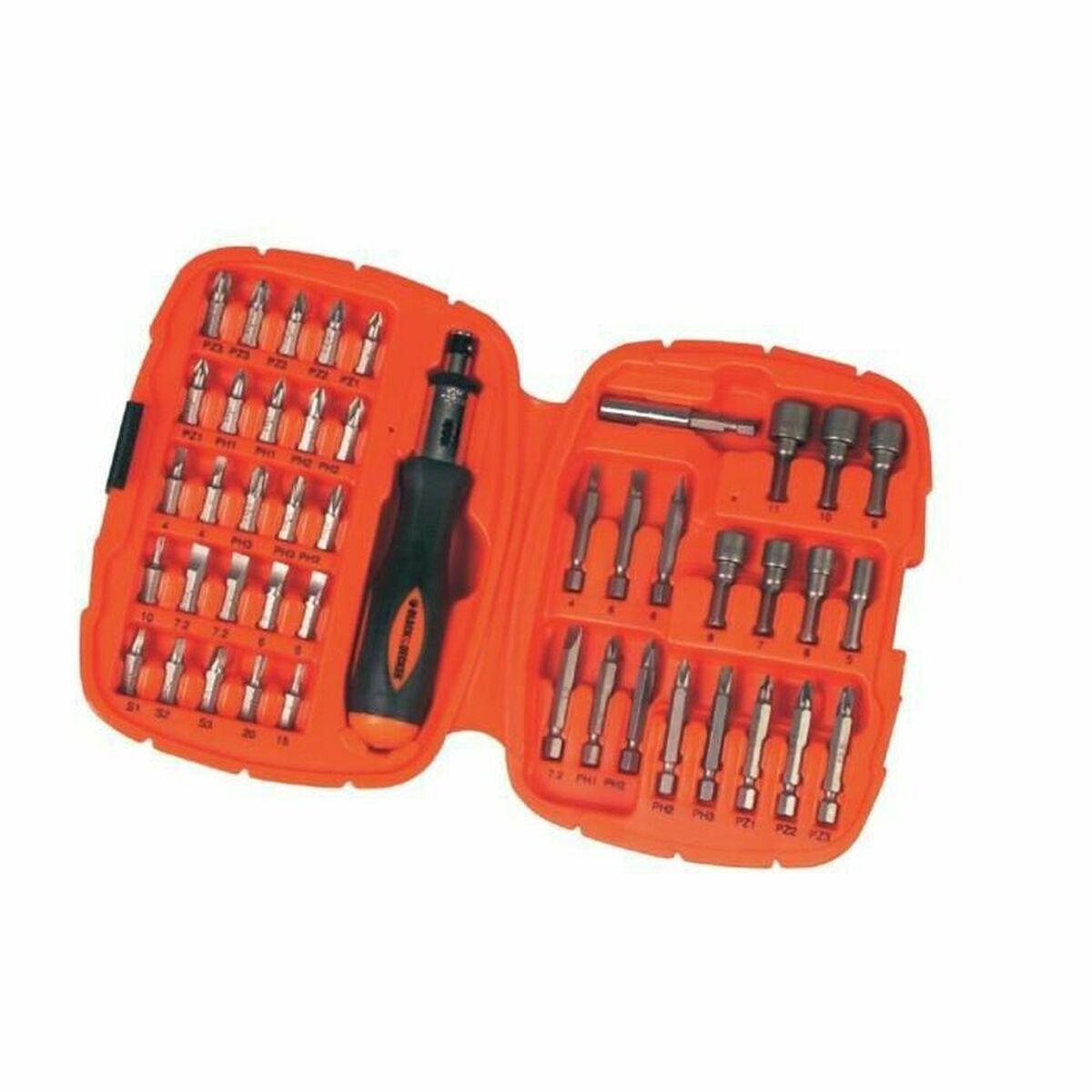 Bitsæt Med Skruetrækker Black & Decker A7039 Xj 45 Dele Hex Phillips Pozidriv Torx