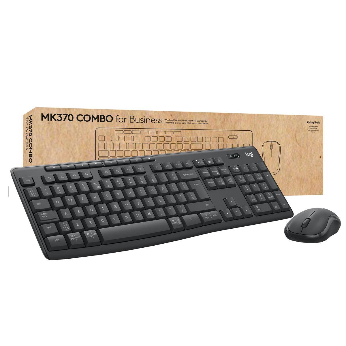 Tastatur Og Mus Logitech Mk370 Grafit Tysk Qwertz