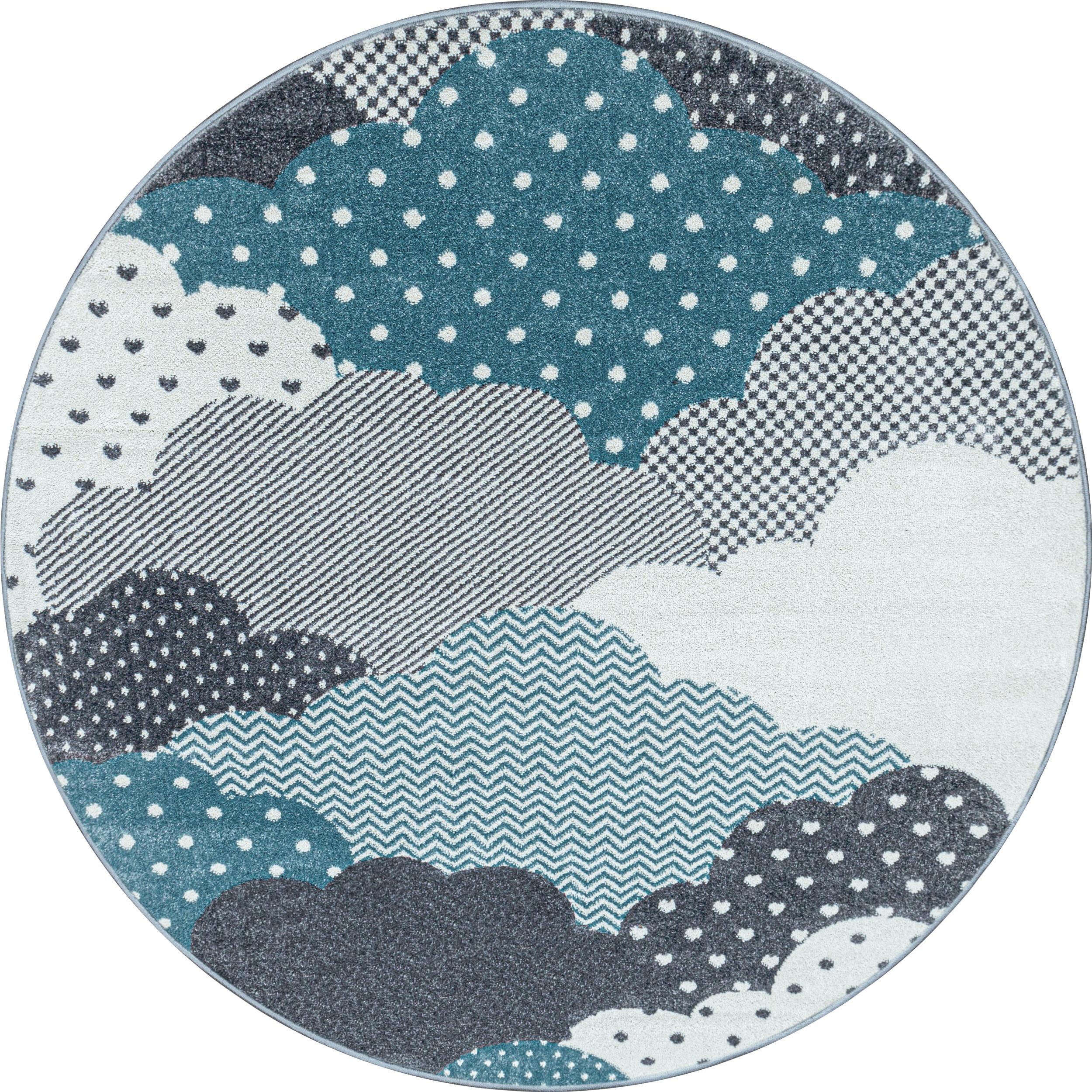 Bambi Rund Børnetæppe Sky - Blå - 120x120 (Rund)