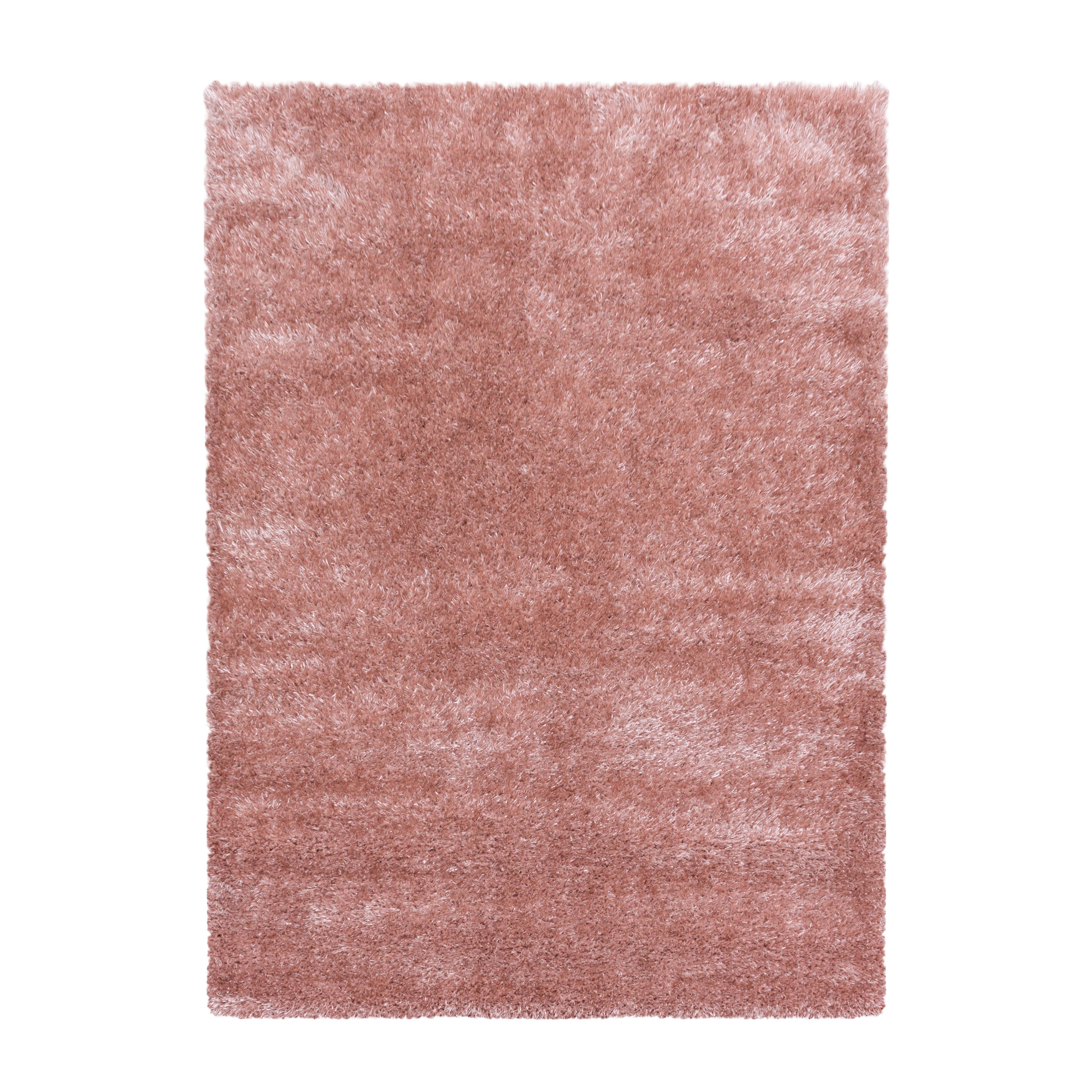 Brilliant Shaggy Tæppeløber Ensfarvet Rosa 80x250 Løber