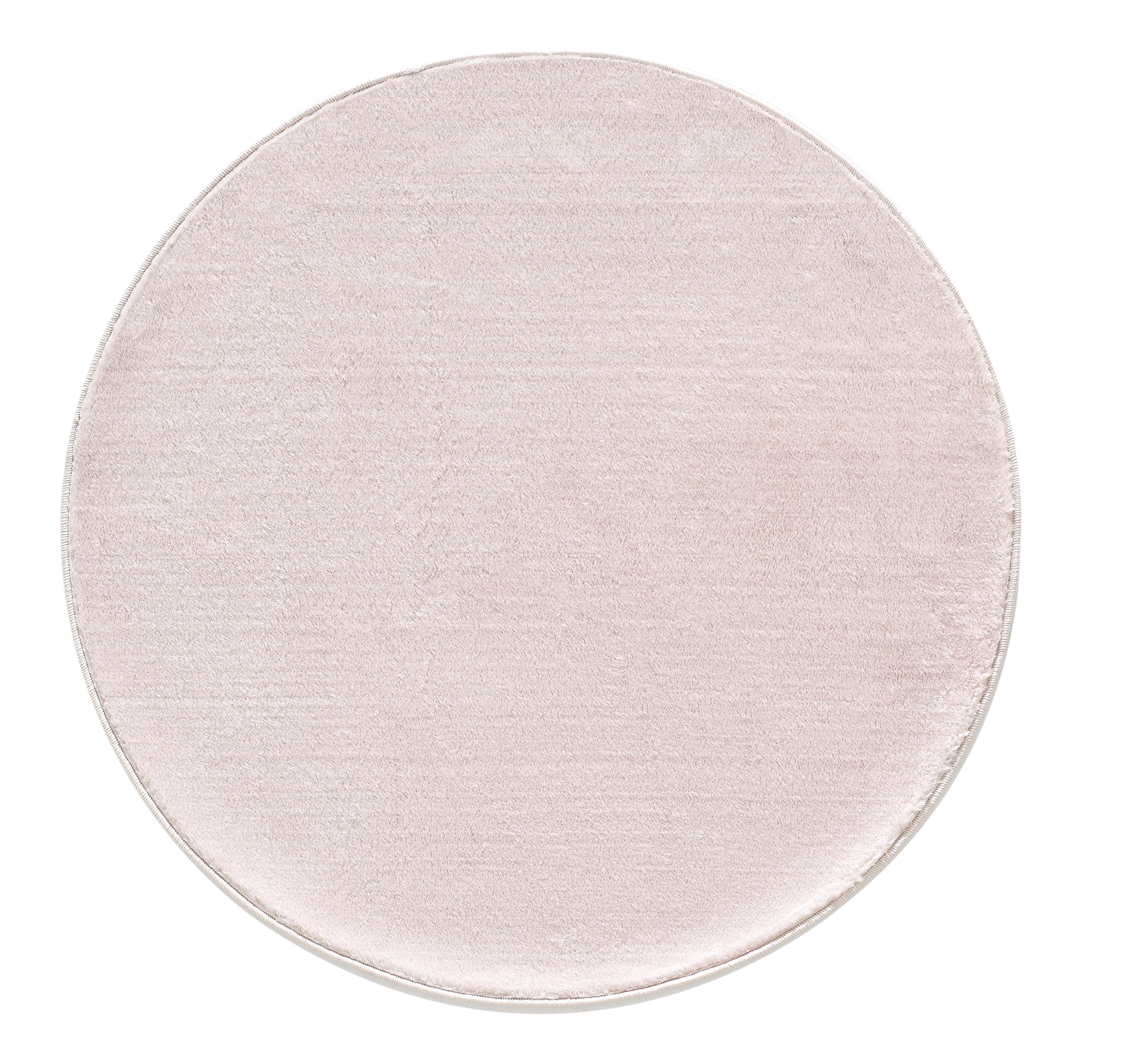 Catwalk Rund Vaskbart tæppe Ensfarvet - Beige - 120x120 (Rund)