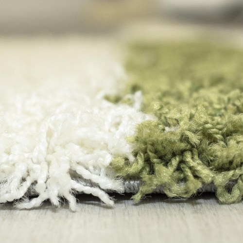 Gala Shaggy Tæppeløber Ternet - Grøn