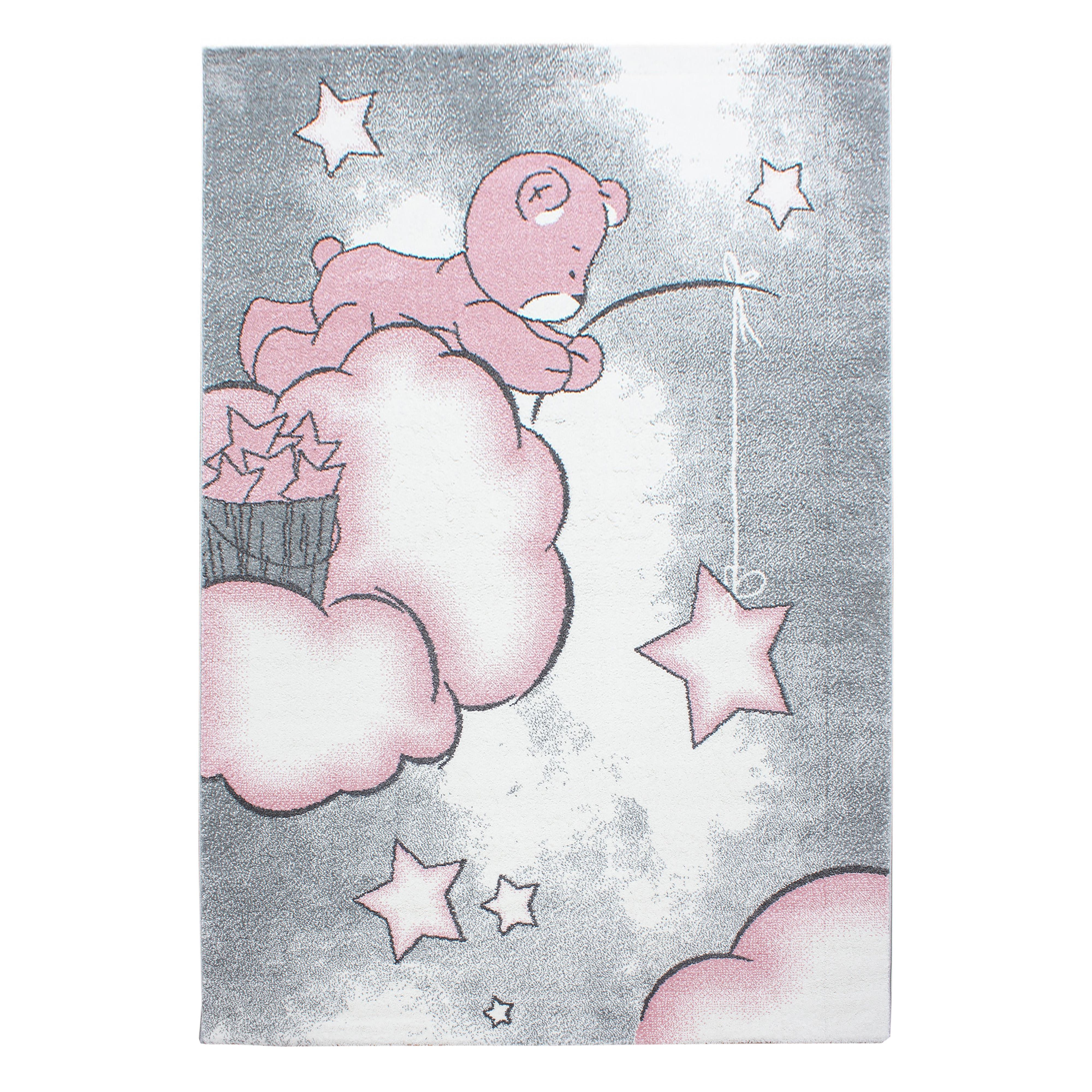Kids Børne Tæppeløber Bjørn - Pink - 80x150 (Løber)