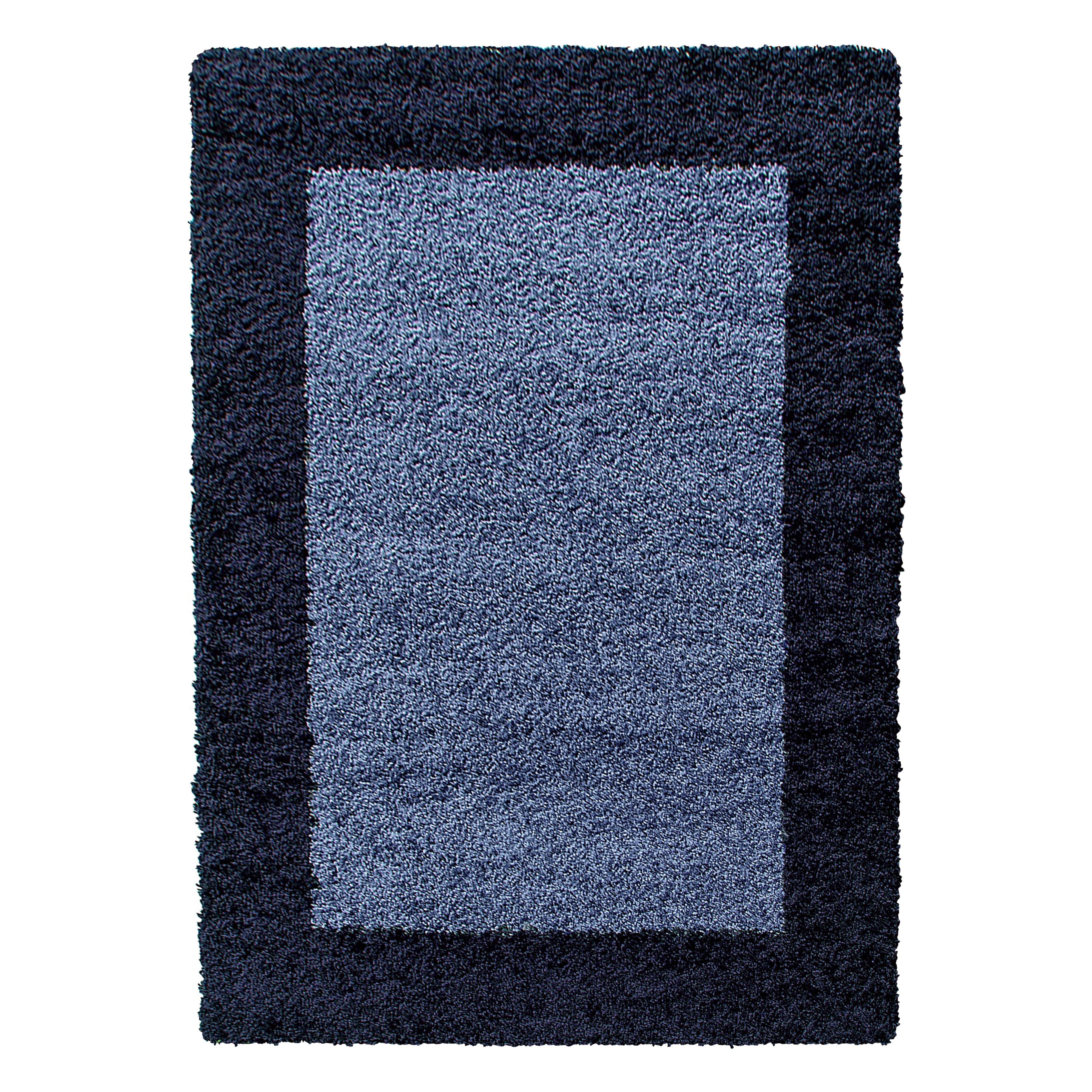 Life Shaggy Tæppe Ramme Blå 200x290
