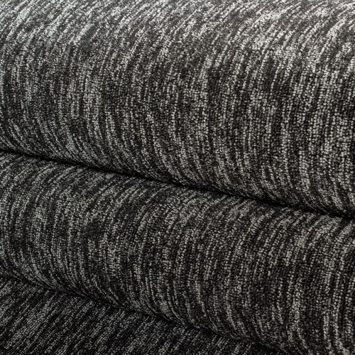 Nizza Kortluvet Tæppeløber Ensfarvet - Antracit