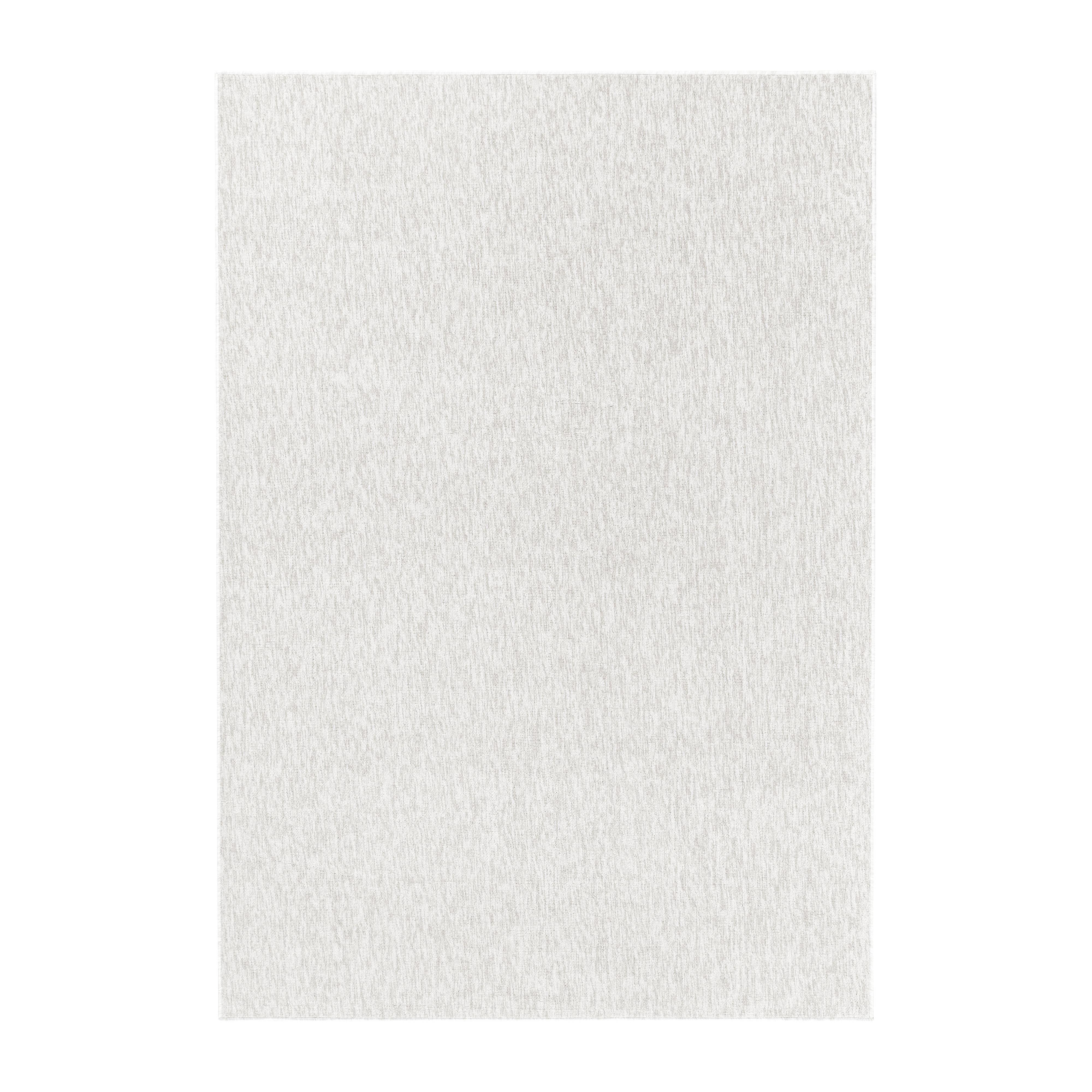 Nizza Kortluvet tæppe Ensfarvet - Creme - 120x170