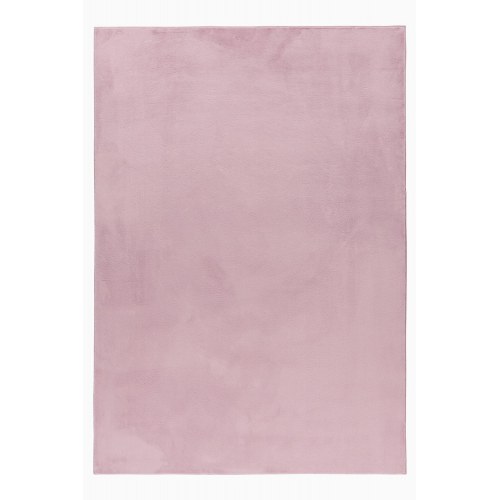 Pouffy Shaggy tæppe Ensfarvet - Rosa