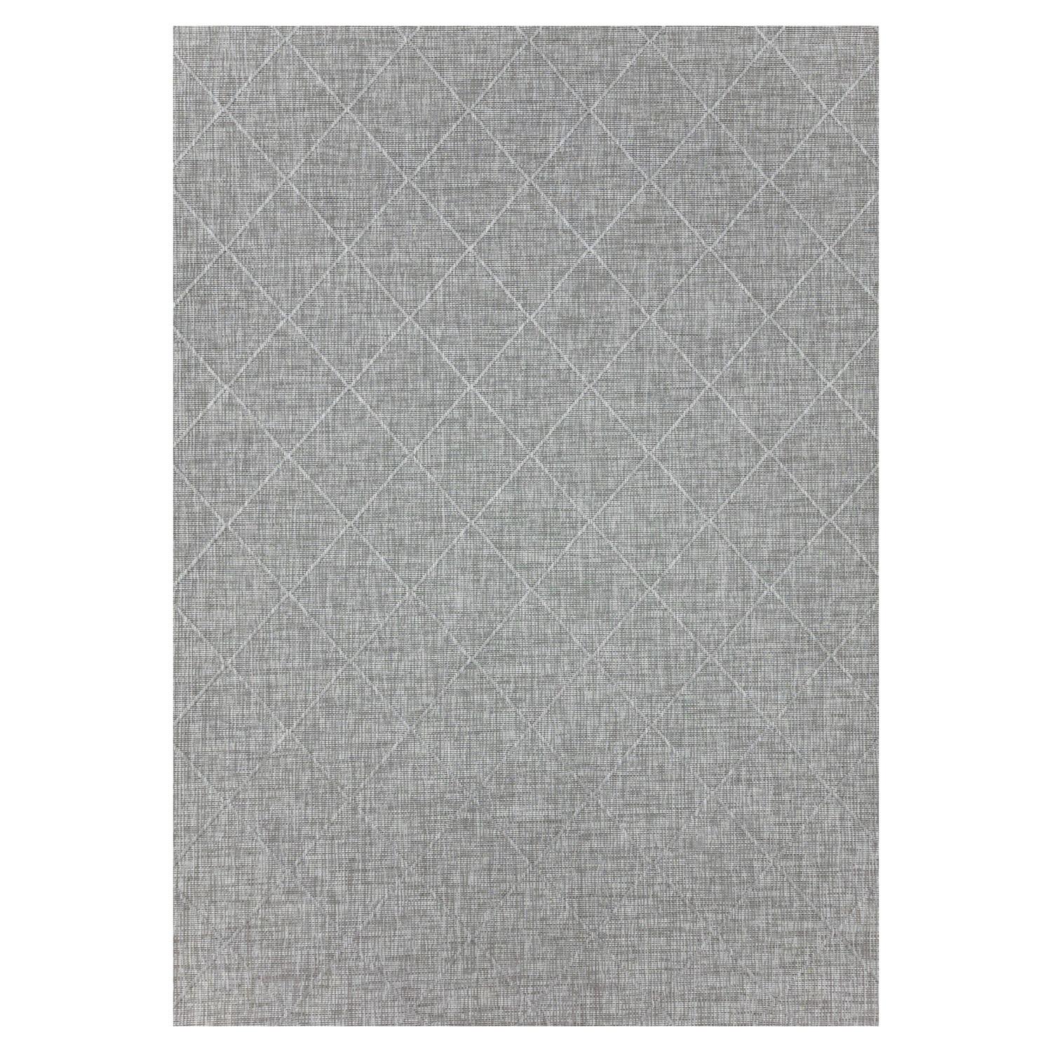 Zagora Udendørs Tæppeløber Rhombus - Grå - 80x150 (Løber)