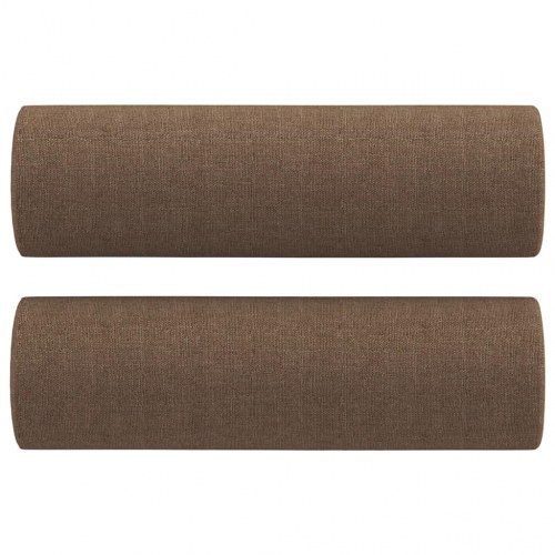 2-personers sofa med pyntepuder i stof - brun, sædebredde 140 cm