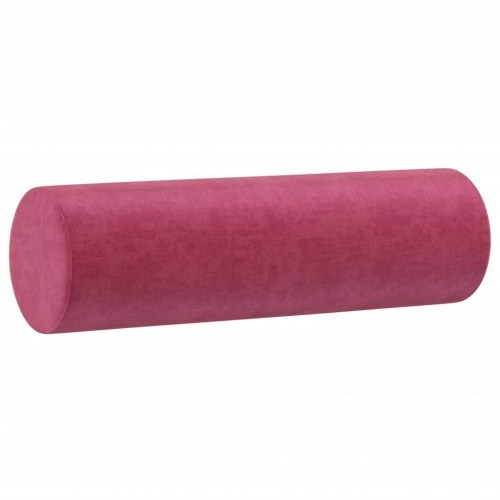 3-personers sofa i velour med pyntepuder - vinrød, 198 cm