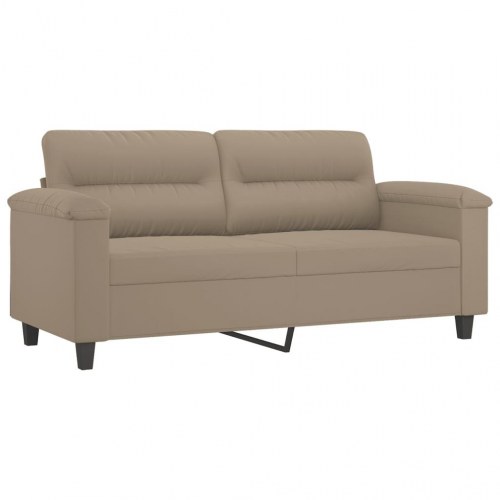 2-personers sofa 140 cm mikrofiberstof gråbrun