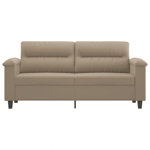 2-personers sofa 140 cm mikrofiberstof gråbrun