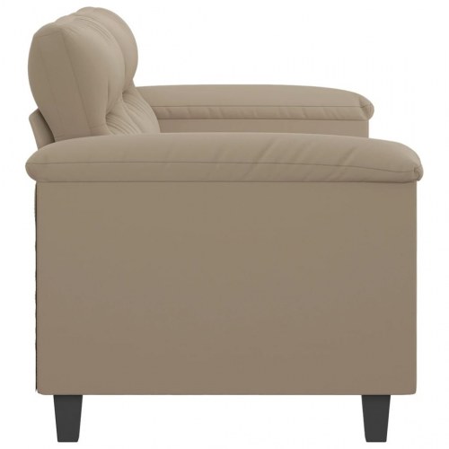 2-personers sofa 140 cm mikrofiberstof gråbrun