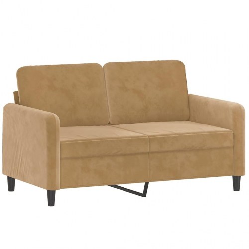 2-personers sofa i fløjl - brun, sædebredde 120 cm