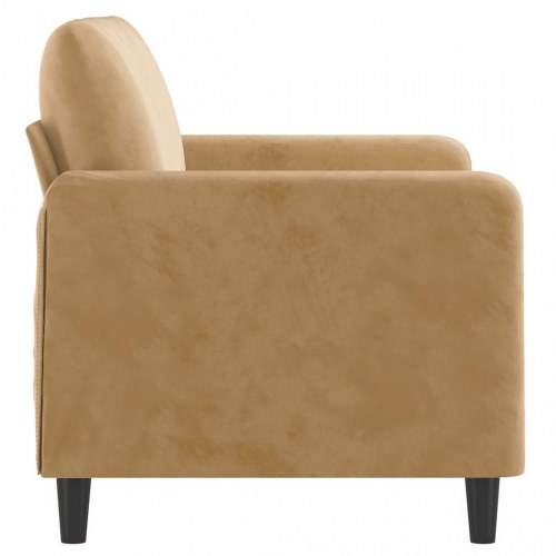 2-personers sofa i fløjl - brun, sædebredde 120 cm