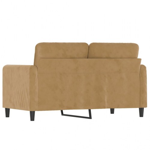 2-personers sofa i fløjl - brun, sædebredde 120 cm