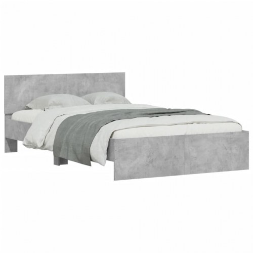 Sengeramme med sengegavl 120 x 190 cm - betongrå