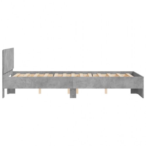 Sengeramme med sengegavl 120 x 190 cm - betongrå