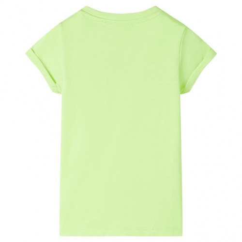 T-shirt til børn str. 116 - neongul med SUNKISSED