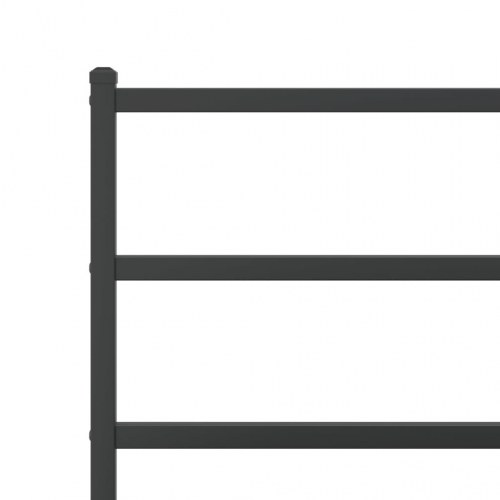 Sengeramme med sengegavl i metal - 75 x 190 cm, sort